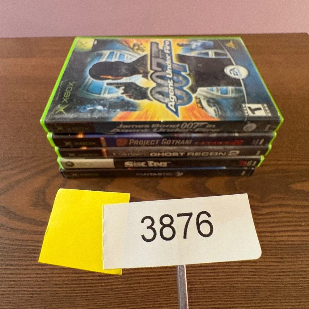 Microsoft Xbox Video Game Lot 5 Games Sneak King 007 PGR2 Ghost Recon 4 Fantasti